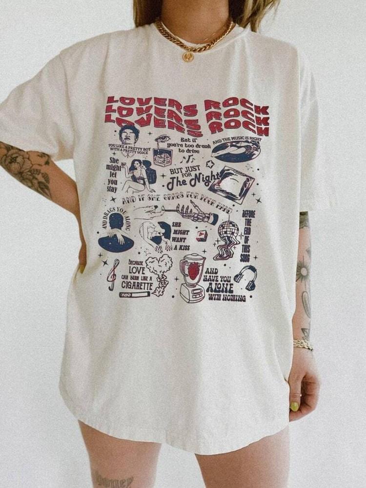 

SALE TV Girl French Exit T Shirt Lovers Rock unisex shirt cotton white shirt Unisex T-Shirt M