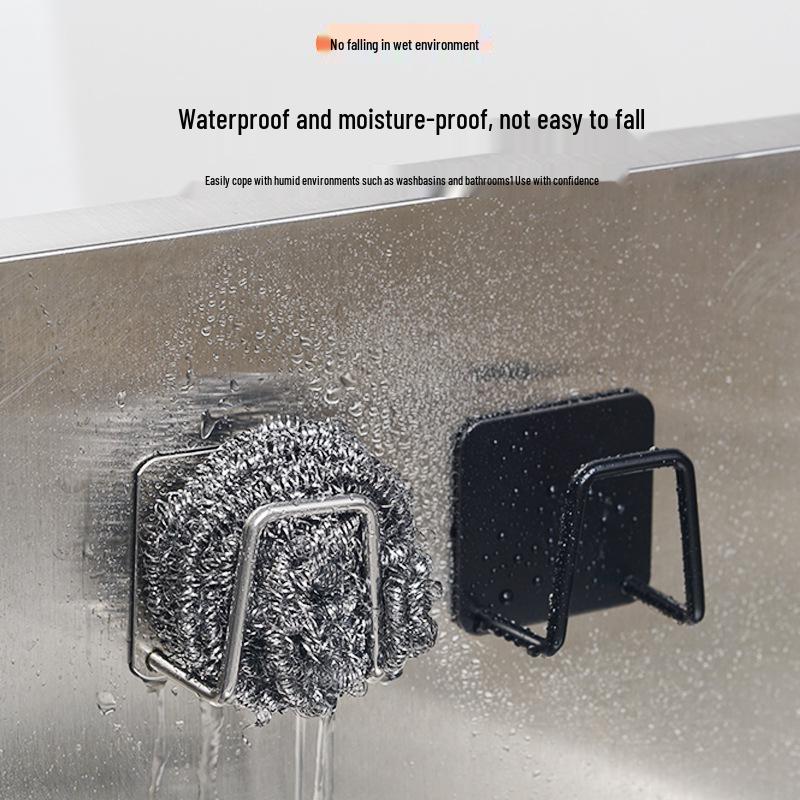 304 Stainless Steel Punch-Free Sponge Holder & Sink Drain Rack