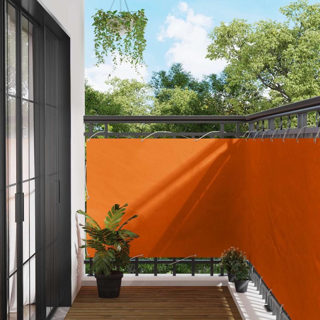 Balcony Privacy Screen Orange 110 x 500 cm Oxford Fabric