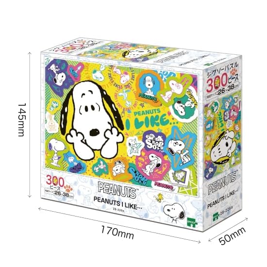 EPOCH 300-Piece Jigsaw Puzzle PEANUTS I LIKE... (26×38cm) 28-226s, includes glue and spatula, includ