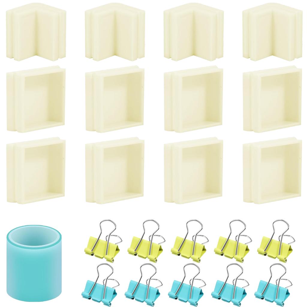 Multipurpose Resins Casting Mold Housing Customizable Size Frames for Soap and Candle Making Kits with Binders Clip