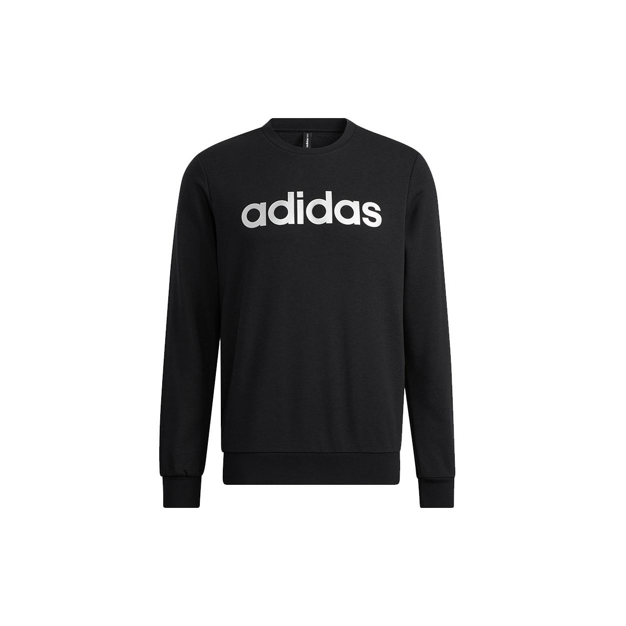 Men s adidas neo Ce Logo Swt Casual Breathable Alphabet Printing Sports Black H52446 XXL