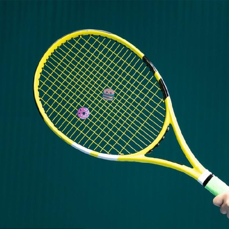 Multiple Styles Cartoon Food Rackets Dampeners for Minimizing Impacts Shocked and Enhancing Sport Aesthetic