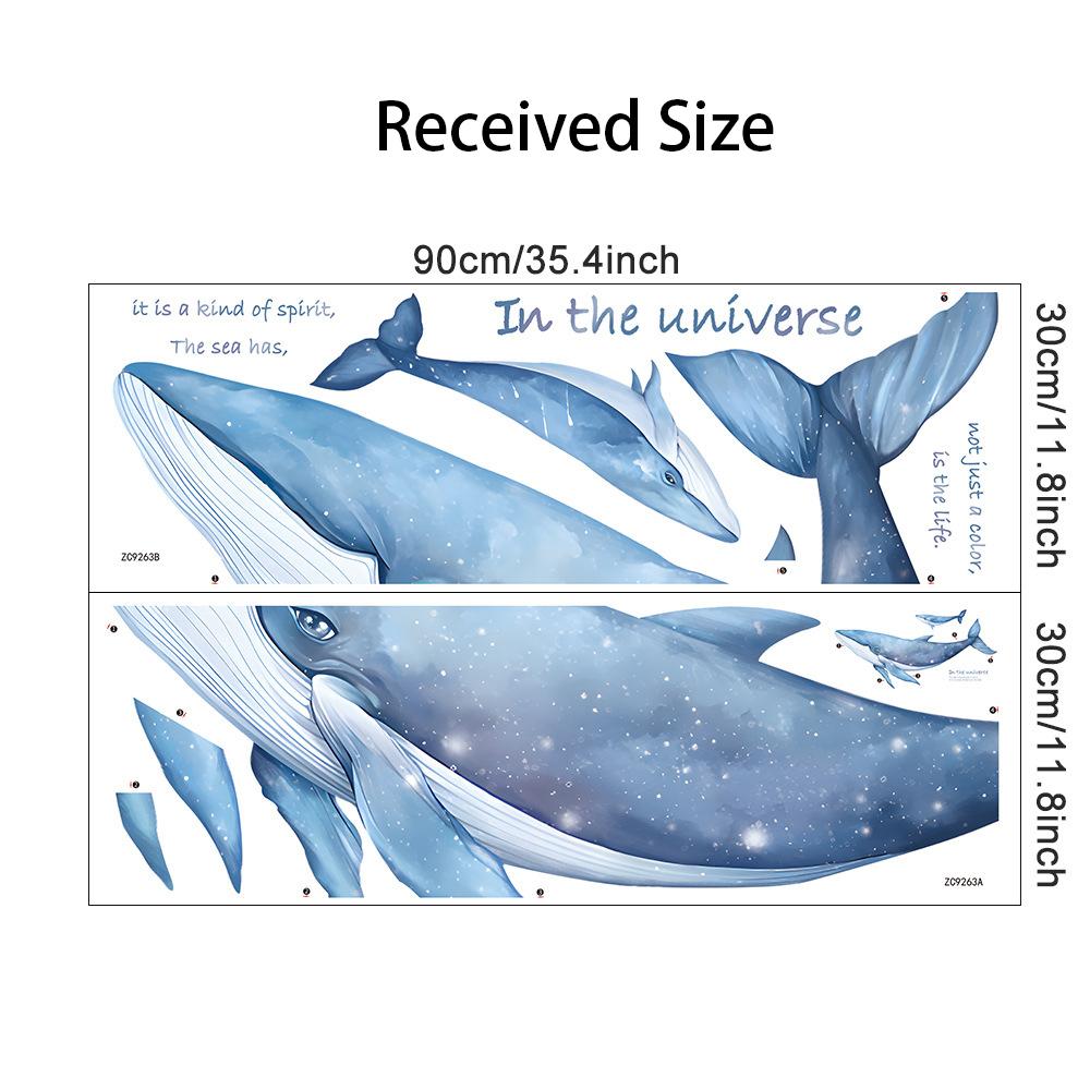 Marine Animals Whale Wall Stickers Home Bedroom Living Room Decoration