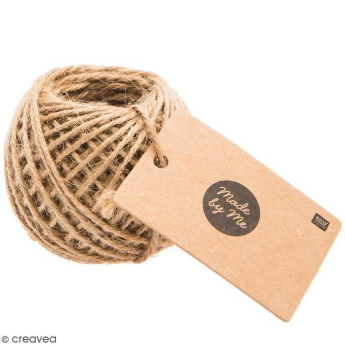 Jute Twine - RICO DESIGN - 3 Mm - Natural - 25 M - Decorative Cord
