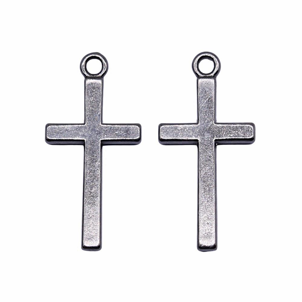 Pingentes de Cruz Clássica em Liga de Metal Multicor Para Joias Cristãs Minimalistas