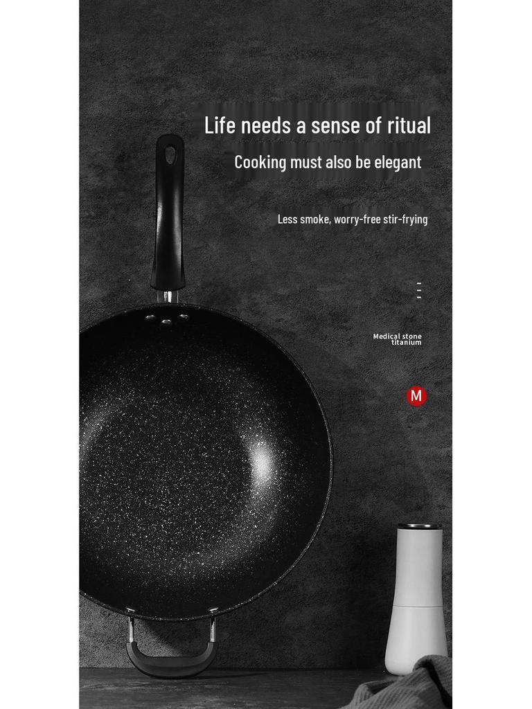 Sartén Multifuncional Antiadherente de Piedra Maifan para Cocinas de Gas e Inducción