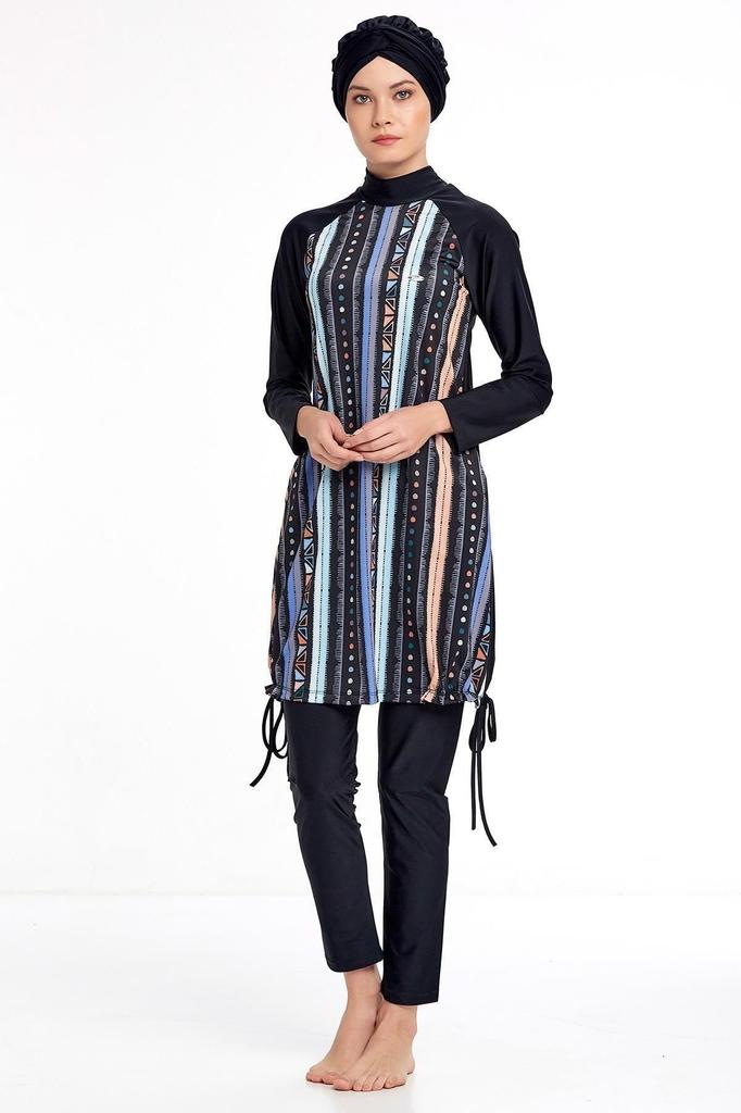 Muslimischer bescheidener islamischer Burkini-Strand-Schwimmanzug für Damen, Bademode, Hijab, Strandmode, Badeanzug 