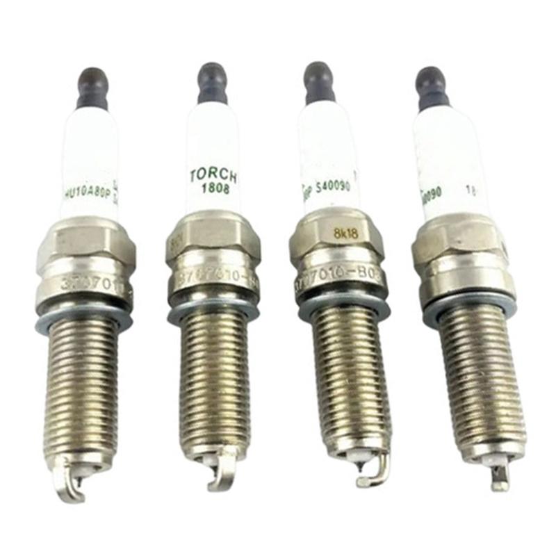 4 PCS Spark Plug 3707010-B04 Automotive Supplies White Metal For CHANGAN CS35 Plus 1.6L Eado