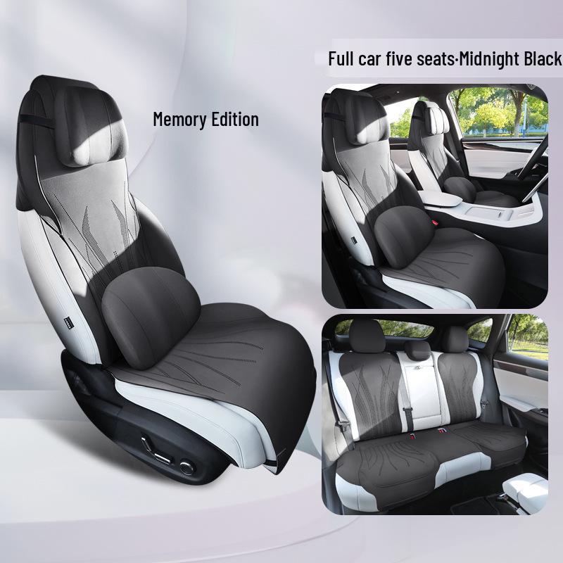 Galaxy L7 Car Seat Cushion - All-Season Ventilated Suede Half-Wrap Cover