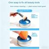 Makeup Brush Cleaner Soap With Silicone Mat Deeply Cleans Soap Makeup Sponges Cosmetic Cleaner Makeup Brush Cleaner tools
