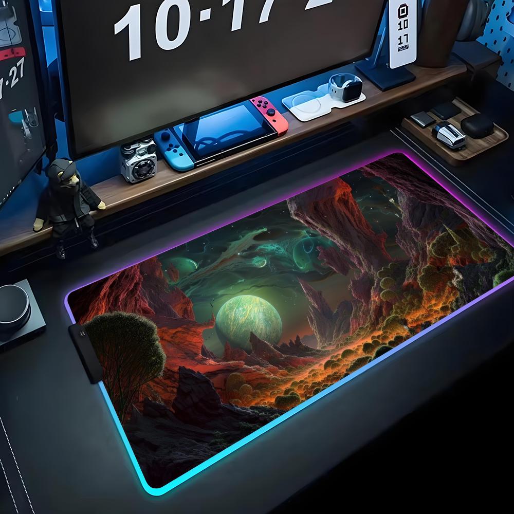 

Искусство ИИ Рисование Коврик для мыши RGB Игровой коврик для мыши Большой светодиодный коврик Коврик для стола ПК Светящийся коврик для мыши Большие коврики для клавиатуры Настольный ковер С RGB600x300x3mm