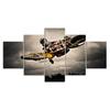 Motocross Stunt Bike Rider Canvas 5 Piece Five Panel Print Modern Wall Art Poster Picture Home Decor Gift For Him For Her