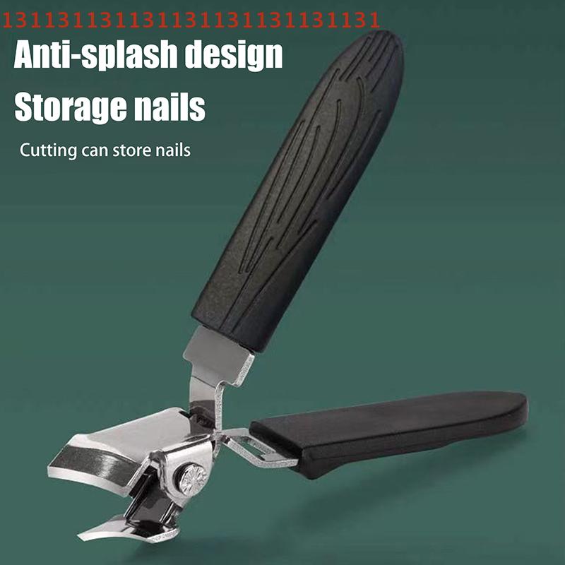 Anti-Splash Nail Clipper, Stainless Steel Toenail Pliers, Manicure Tools Professional Super Sharp Slanted Nail Clippers