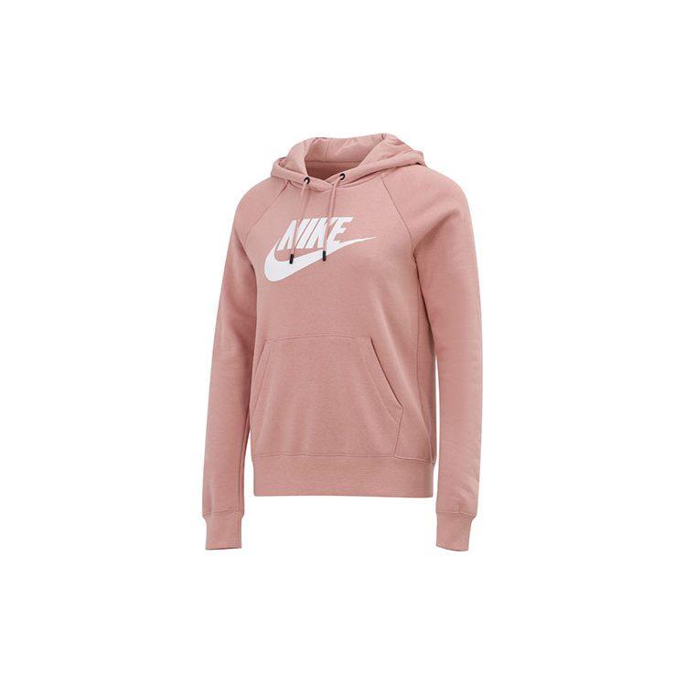 Nike Sportswear Essentials Sweatshirts Women's Pink Hooded Moderate Regular BV4127-609