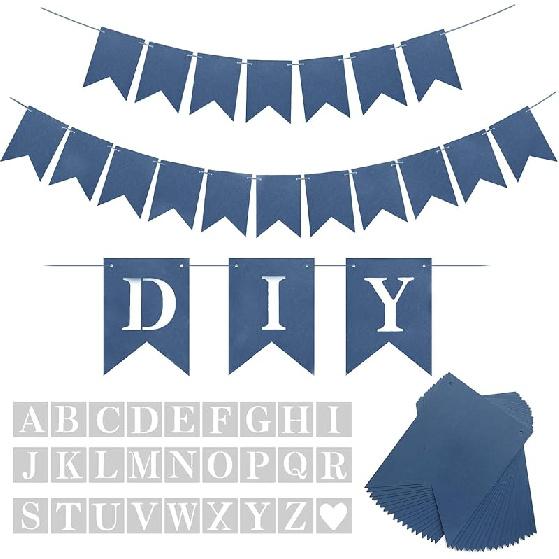 DIY Brown Banner Set, Personalized Banner Party Decorations Supplies  Signs, Handwriting Banners Include 26 Letters Stencil