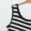 2026 Summer Modal Striped Plus Size Elastic Spaghetti Strap Vest