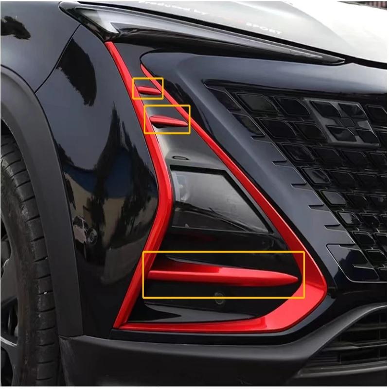 For Changan UNIT UNI-T -2024 Red Look Car External Accessories Rearview Mirrior Door Handle Front Foglight Lamp Cover Trim