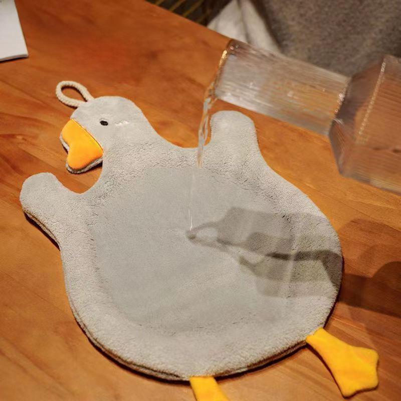 Double-Layer Goose Cartoon Coral Fleece Children's Hand Towel