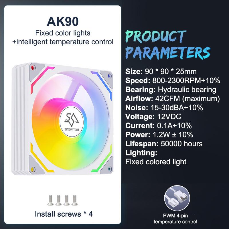 

9 см вентиляторы для корпуса компьютера RGB Mute цветная атмосфера лампа воздушный охладитель Pwm 4Pin 5V 3Pin Argb процессорный вентилятор охлаждения радиатор A4