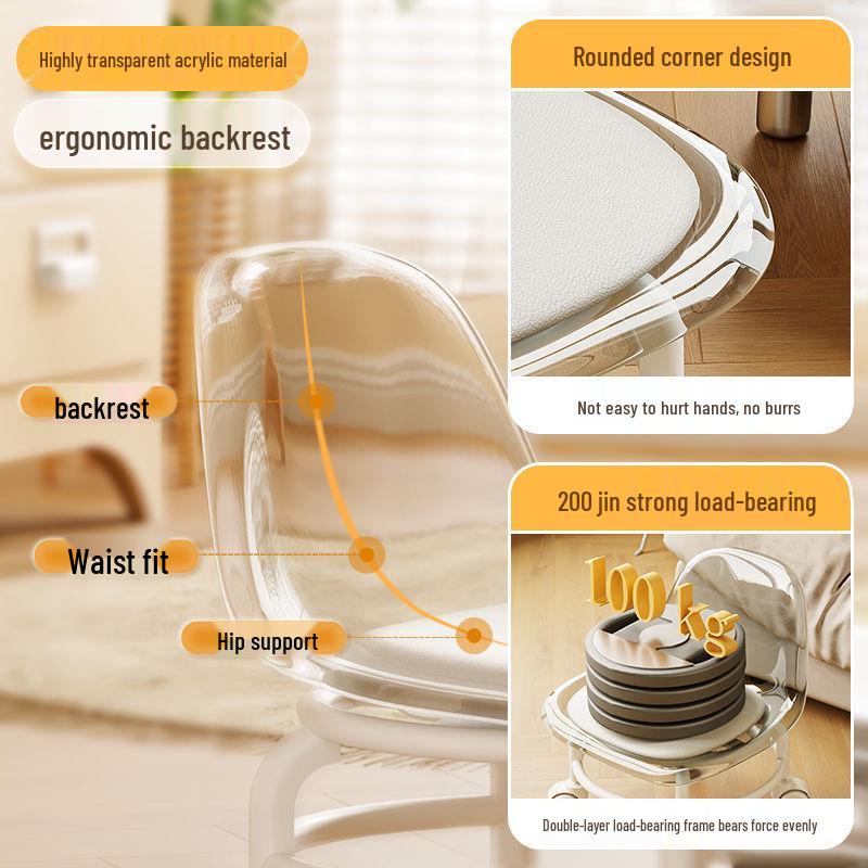 Kompakter Rollhocker mit Schwenkrädern – Ideal für Zuhause, Beauty oder den Gelegenheitsgebrauch