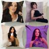 Popular Actor Jenna Ortega Cushion Cover Soft  EasyWash Pillow Case  Versatile for Couch Bed Travel and Office