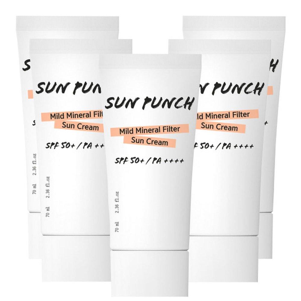Flordeman Sun Punch Mild Mineral Sun Cream 70ml (SPF50+ PA++++) 5pcs