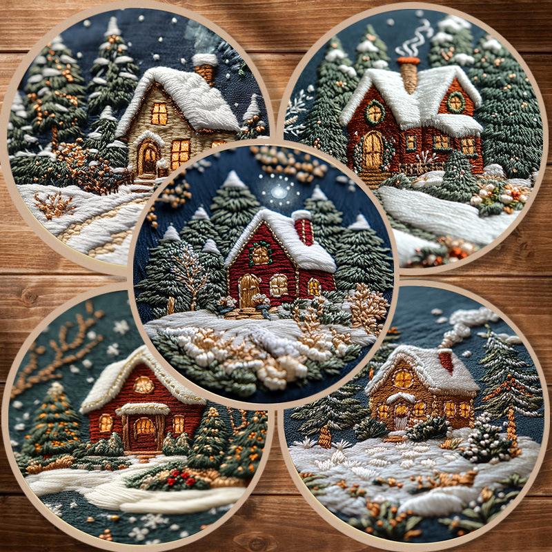Cross-Border Embroidery DIY Kit: Creative Handmade Fabric and Thread for English Practice