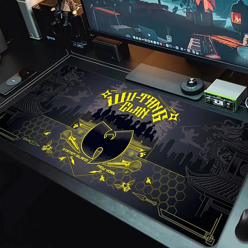 Wu Tang Clan Artwork Large Size Mouse Pad Large Gaming Table Cushion Nonslip Laptop Tablet Big Mousepad Xxl Mat Mini Pc Playmat With Lock Edge