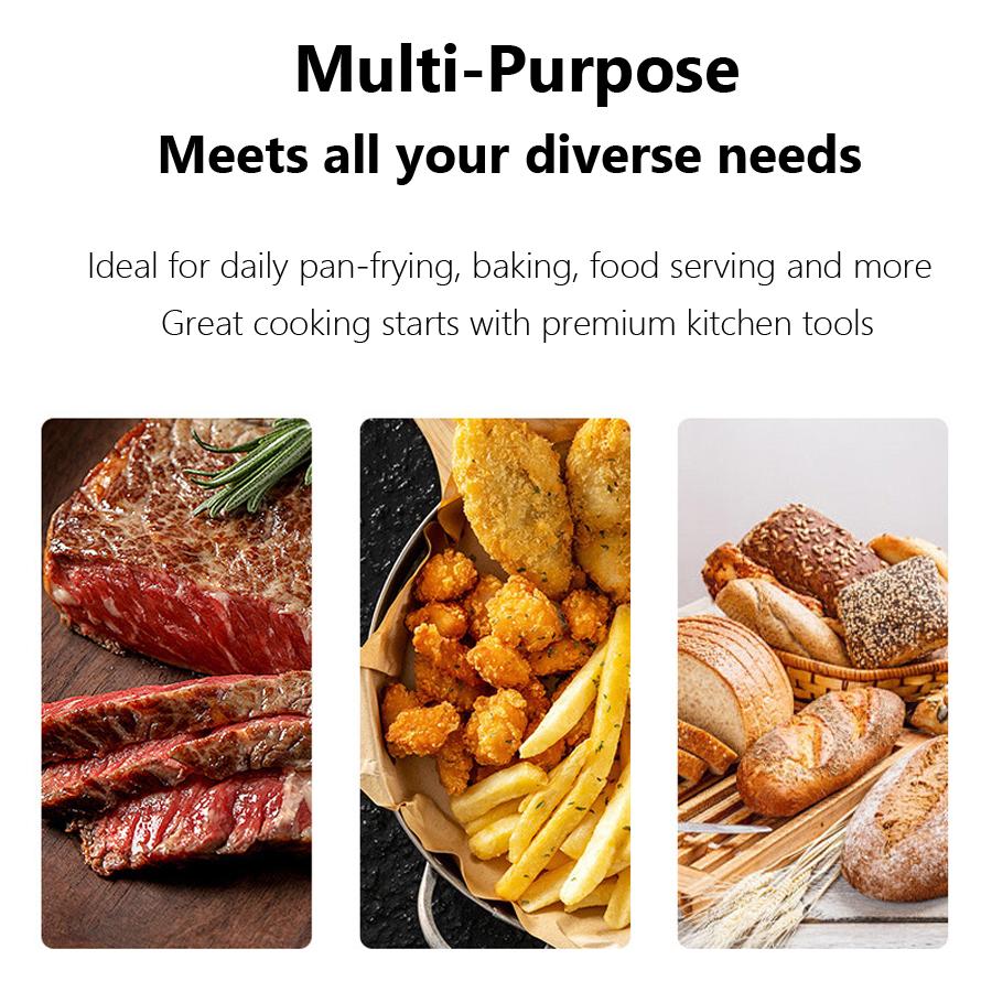 Stainless Steel Kitchen Cooking Tongs Heat Resistant Non-Slip Food Tongs for Barbecue Steak Buffet Serving Baking Bread