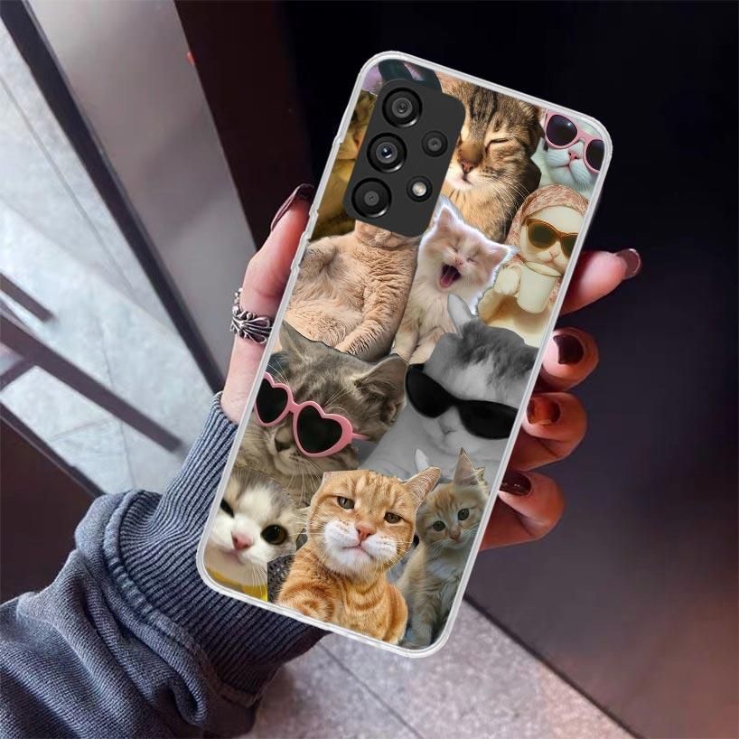 

Crying Cat Memes Phone Case For Samsung Galaxy A52 A51 A50S A32 A22 A12 A02S A72 A71 A31 A70 A30S Note 20 Ultra 10 Plus S10 Gala Samsung A72