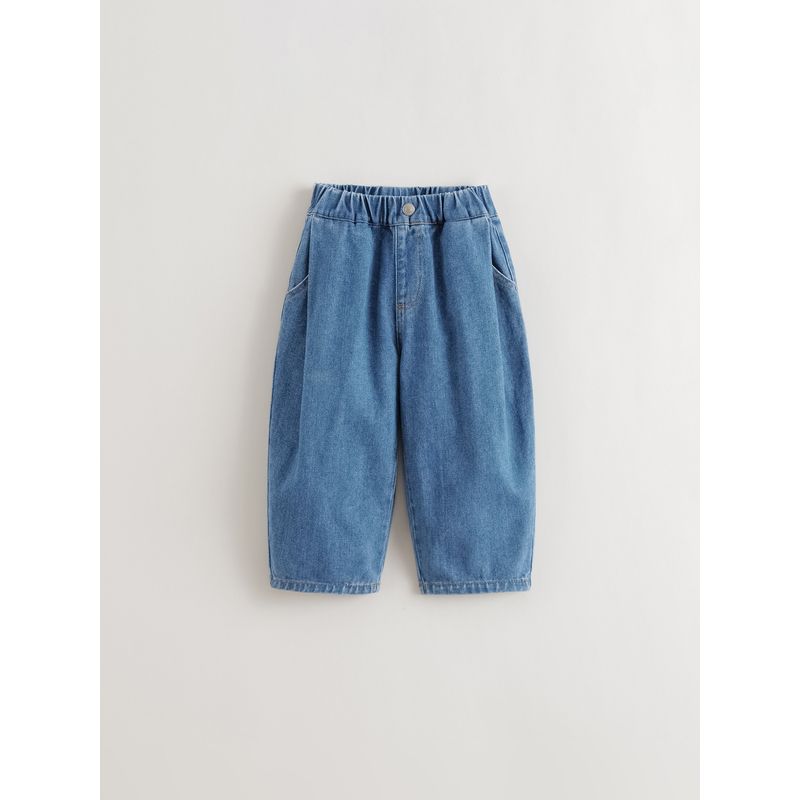 Mark Jenny Girls' Pure Cotton Versatile Denim Carrot Pants Baby Pants 2026 Spring Collection 551585