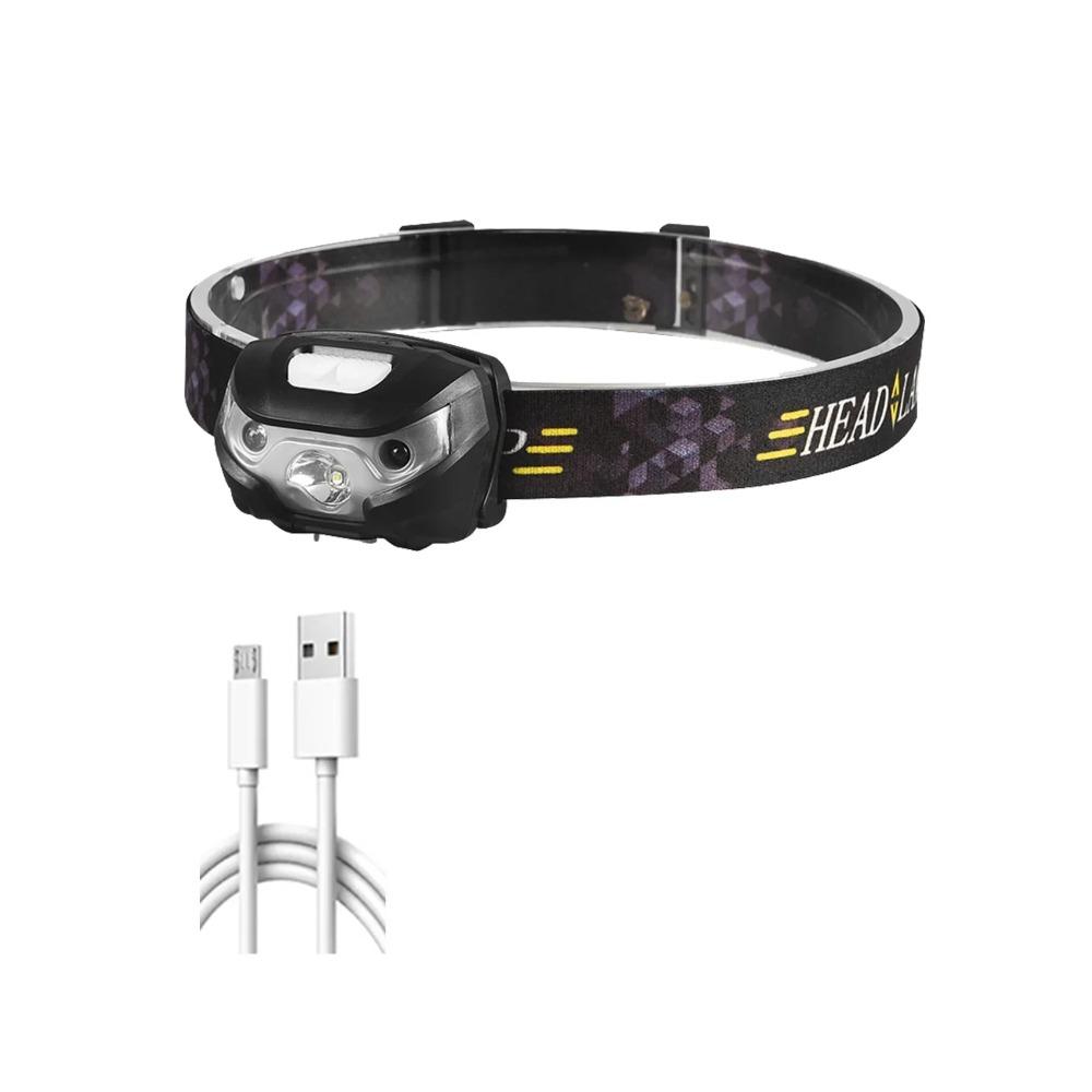 Powerful Sensor LED Headlamp USB Rechargeable Head Flashlight Headlight Waterproof Torch for Outdoor Camping Fishing Lantern