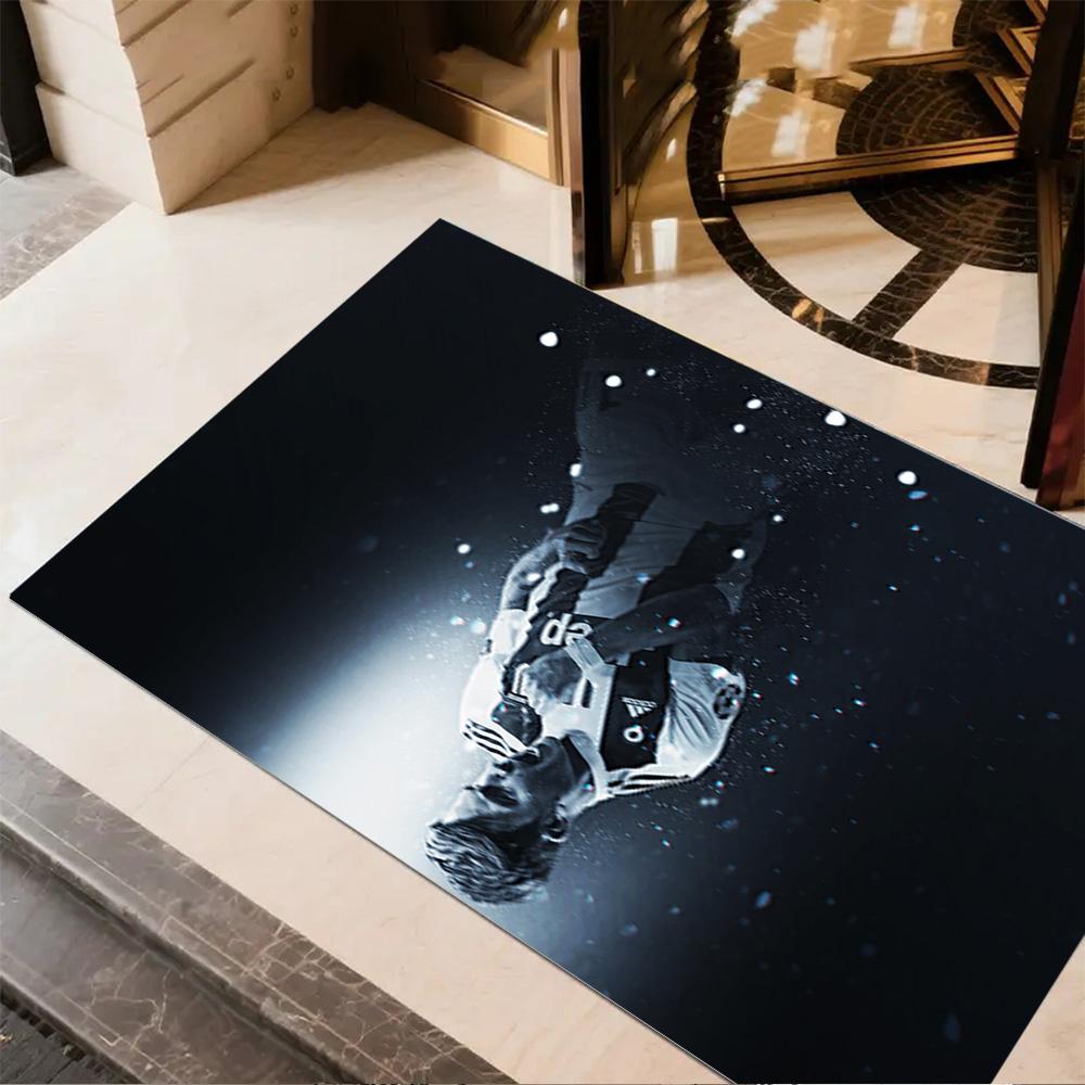Soccer Player Through Wall Area Rug Suitable for Outdoor Entryway Game Room Playrooms Antislip Carpet Office home decor Wedding Party Gift