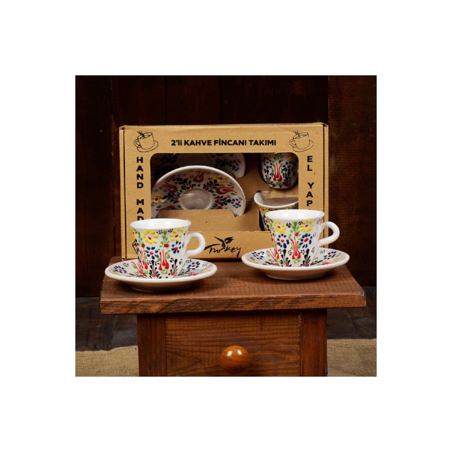 

2 кофейные чашки с тиснением плитки ручной работы синий