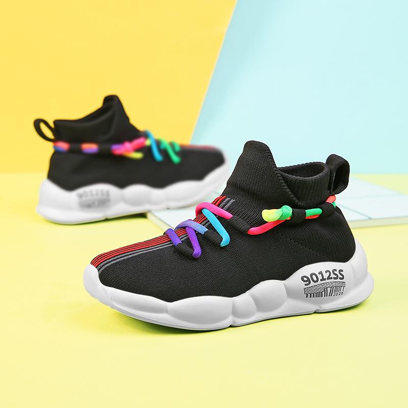 Nuove Scarpe per Bambini Ragazzo Ragazza Calzature Traspiranti Scarpe Sportive Casual Morbide per Esterno Bambini Scarpe da Ginnastica in Maglia Taglia 26-38