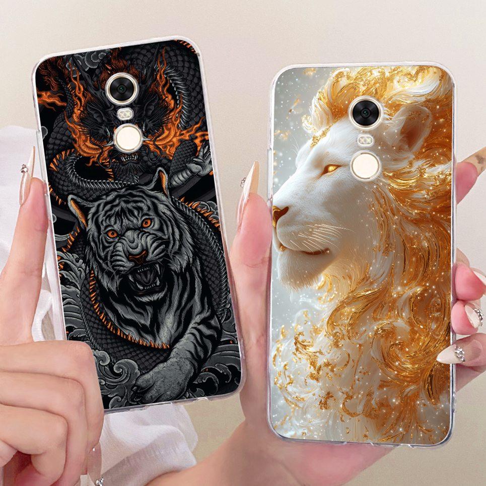 For Xiaomi Redmi 5 Plus 5Plus Redmi5 Phone Case Chinese Dragon Cute Cat Cartoon Pattern Casing Soft Clear Silicone Back Cover