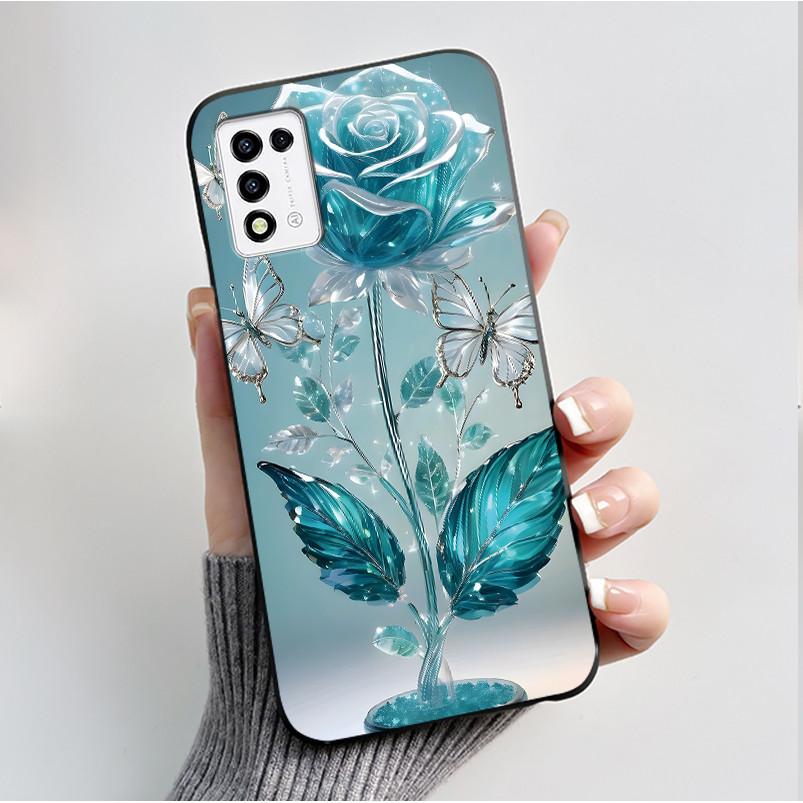 Phone Case For ZTE Libero 5G III A202ZT / Libero 5G II A103ZT Casing Fashion Butterfly Flower Black Soft TPU Case Silicone Cover