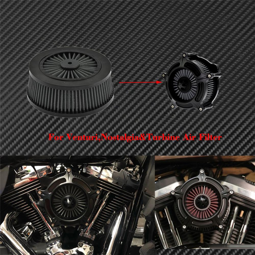 1PC Motorcycle CNC Replacement Air Cleaner Intake Filter System Inner Element For Harley Sportster XL Touring Softail Dyna FXDLS