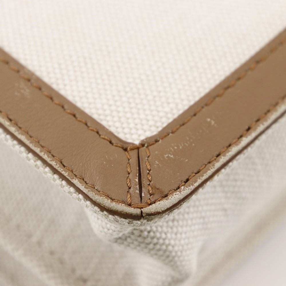 Balenciaga Navy Pochette Shoulder Bag 339937 Brown Canvas/leather Women Used