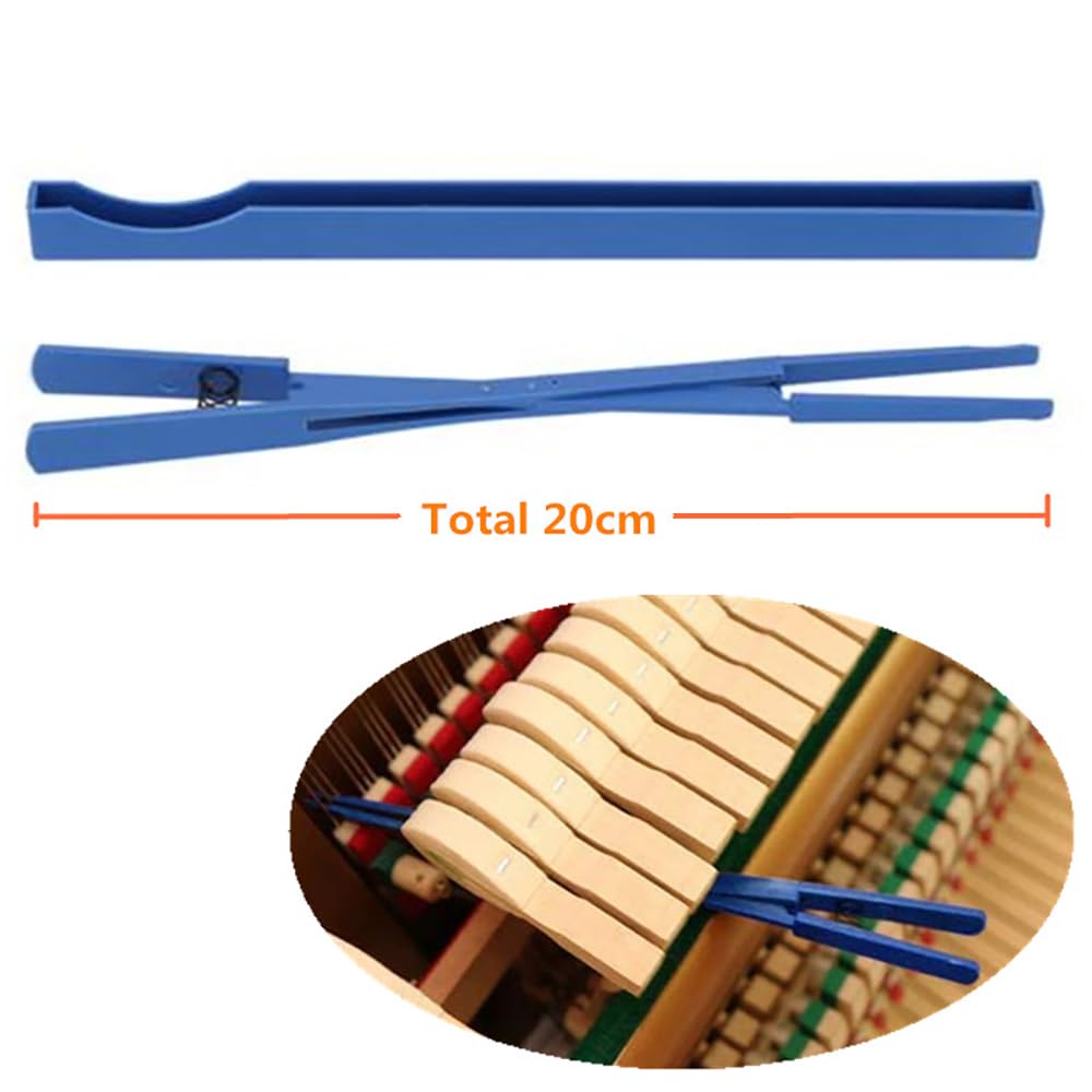 Ecloud Shop Klavierstimmset 16-teiliges Stimmwerkzeugset Stimmhammer Dämpfer Gabel Schraubendreher Riemen Pinzette Klemme für Anfänger und Profis