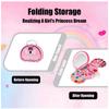 Kids Beauty Toys Makeup Kit Little Bag Washable Pretend Play Cosmetic Set Toys with Mirror Non-Toxic & Safe Birthday Gifts Girl
