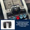 For BYD Shark 6, Carbon Fiber Pattern Center Console Gear Shift Frame Trim, Interior Anti‑Scratch Decorative Protective