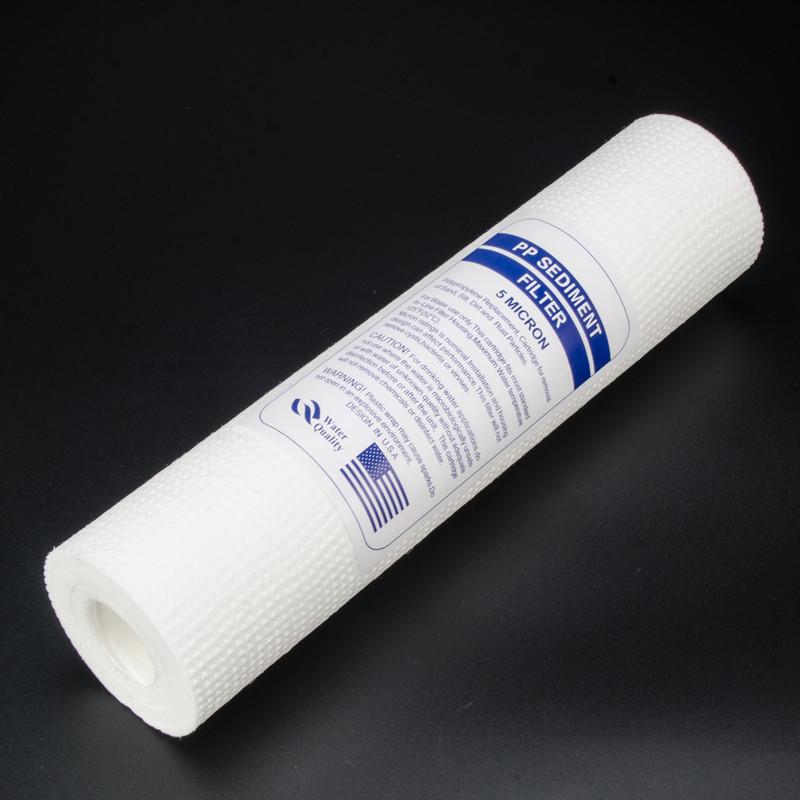 10-Inch PP Cotton Sediment Filter, 1/5 Micron, Melt-Blown.