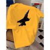 Kids Crewneck Short Sleeve T-Shirt, Cool Black Fighter Jet Print, Versatile Casual Summer Tee for Boys Students