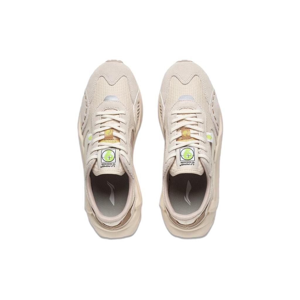 Li Ning Square And Round Textile, Synthetic Leather Vintage Slip Resistant Abrasion Resistant Low top AGCT016-7