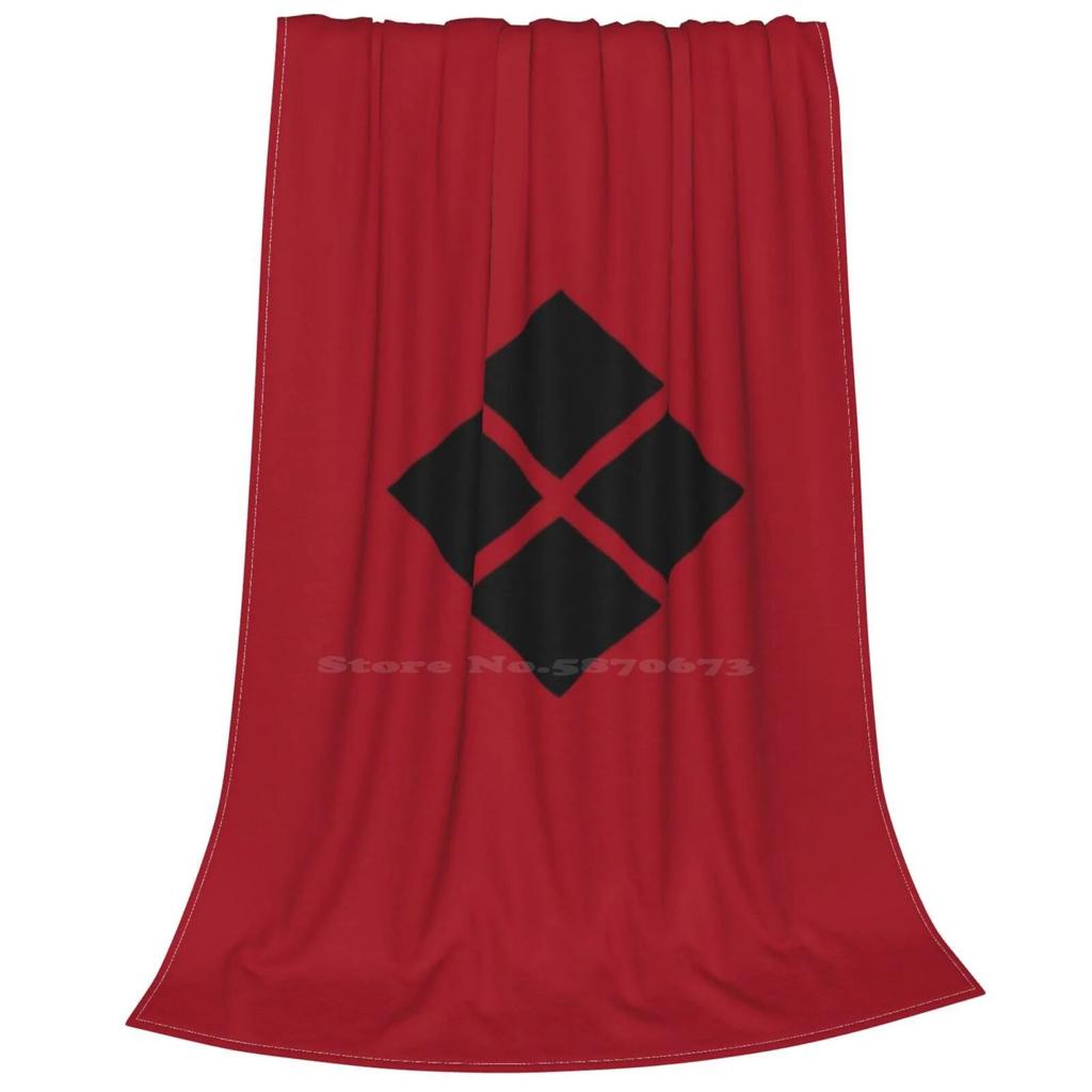 Takeda Clan Mon Hot Sale Printing High Qiality Warm Flannel Blanket Takeda Clan Mon Japan Samurai Shogun Shingen Daimyo