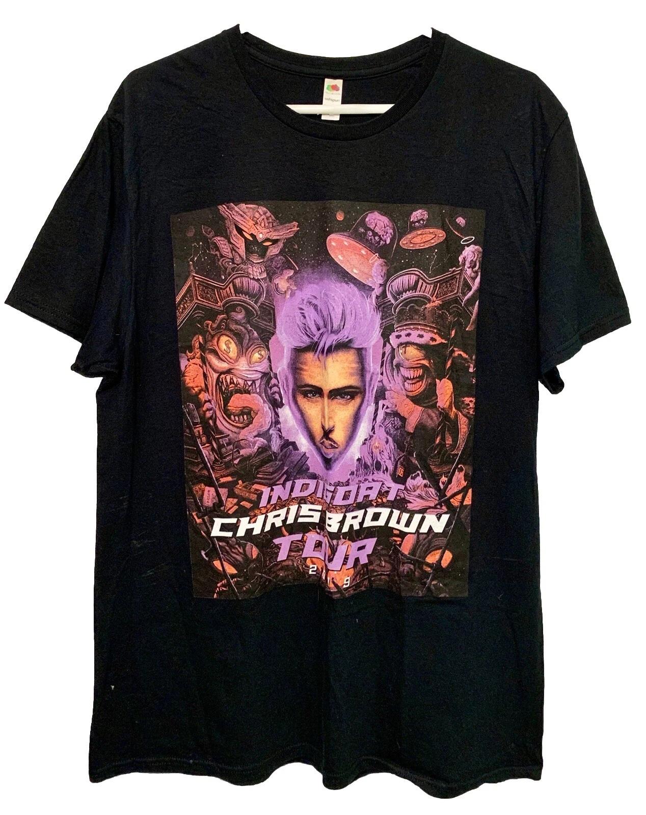

Мужская футболка Chris Brown L Indigoat Tour Pop Afrobeats R&B Hip Hop Soul Графическая 2XL