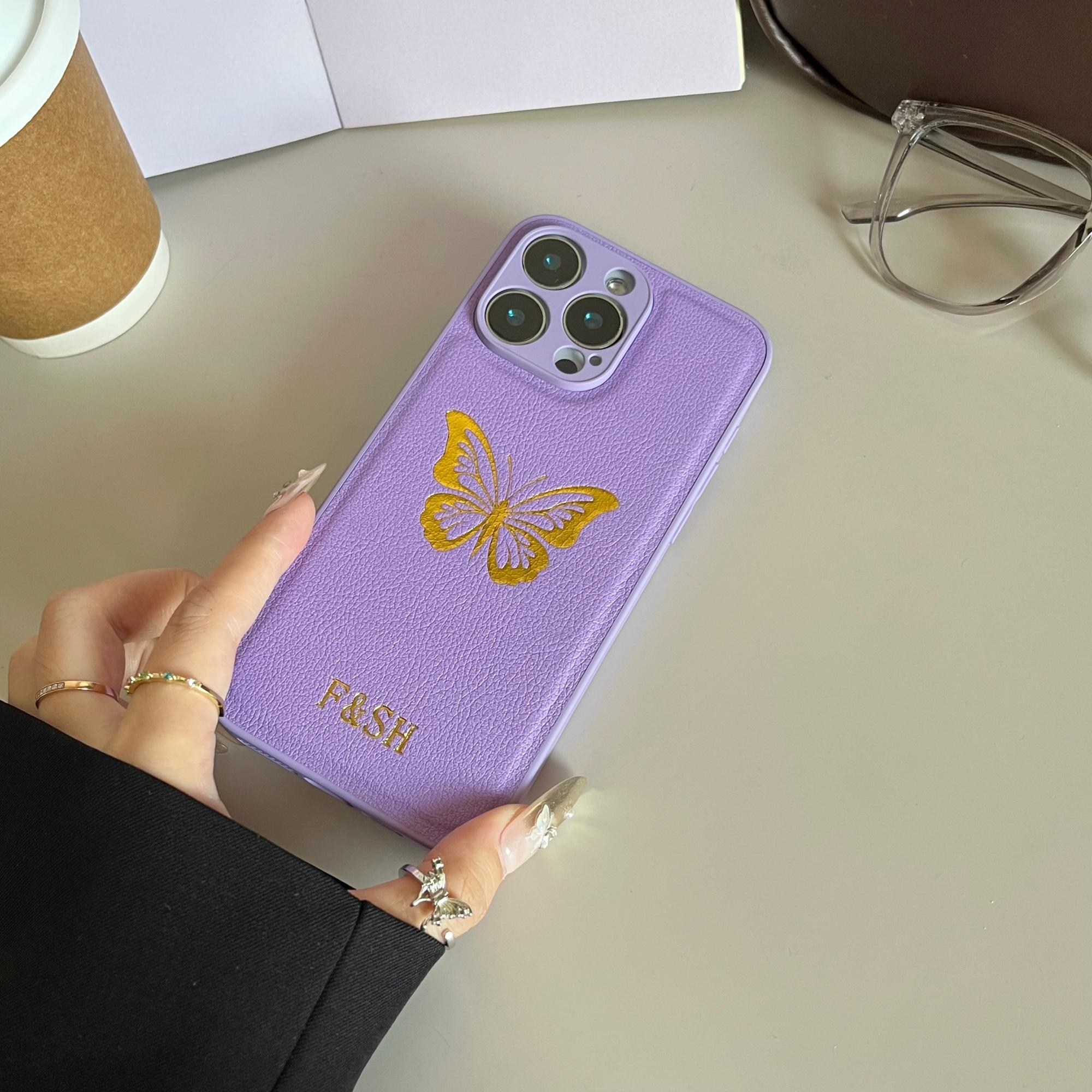 

Custom Initials Name Classic pattern Leather Case For iPhone 17 16 15 14 13 12 11 Pro Max Plus 17 Air Personalized Cover For iPhone 17