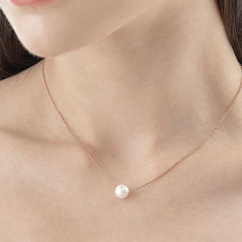 ELLE Jewelry 8mm Basic Pearl Necklace ELBRNN198